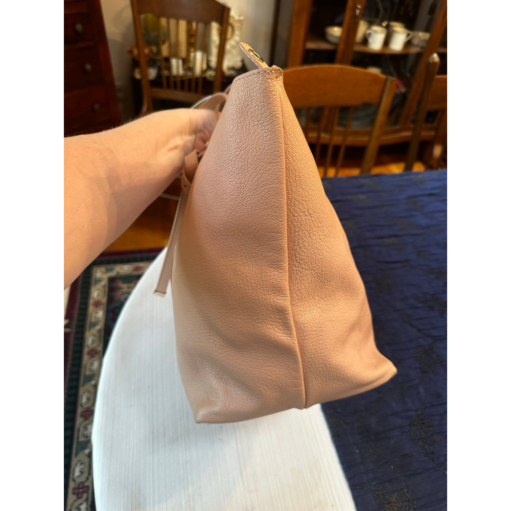 Jimmy Choo Blush Pink/Gold Leather Tote Bag - Picture 5 of 15